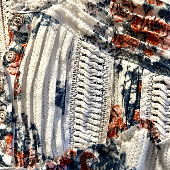 Gimmicks Boho Flower Top Blouse Shirt-XS - Picture 6 of 10